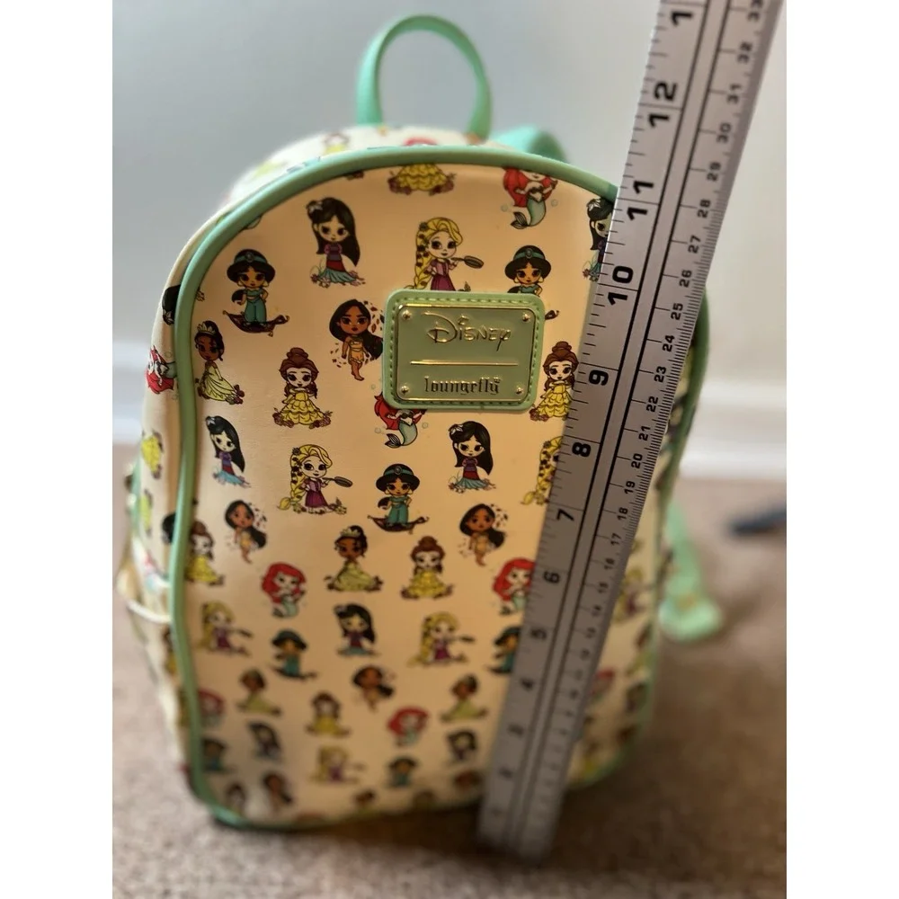 Loungefly Disney Princess Chibi Mini Backpack Cream Mint Green Good - Picture 8 of 12